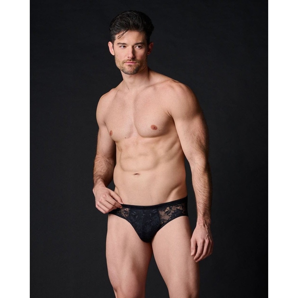 Cosabella Never Say Never Lace Micro Brief Black Sexy Sheer Italian Lace Men's